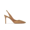 Danique Zapatos destalonados con tacón stiletto y punta fina en ante camel