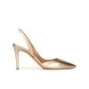 Danique Zapatos dorados de piel con tacón stiletto y punta fina