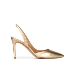Danique Zapatos dorados de piel con tacón stiletto y punta fina
