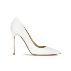 Kameron Zapatos blancos de piel con tacón alto y punta fina