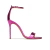 Monique Sandalias fucsia metalizadas con tacón alto
