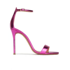 Monique Sandalias fucsia metalizadas con tacón alto