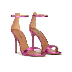 Monique Sandalias fucsia metalizadas con tacón alto