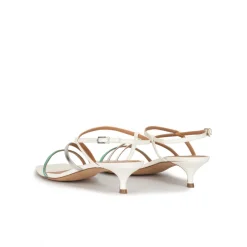 Quebec Sandalias de tiras multicolor con tacón medio curvo