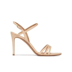 Quillet Sandalias de tacón alto en piel beige