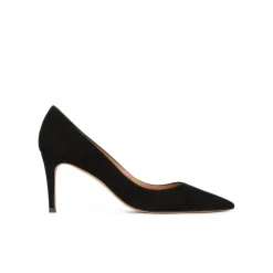 Quimera Zapatos negros de ante con tacón medio y punta fina
