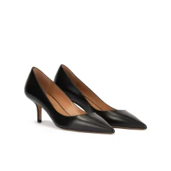 Raquel Zapatos negros de tacón medio en piel